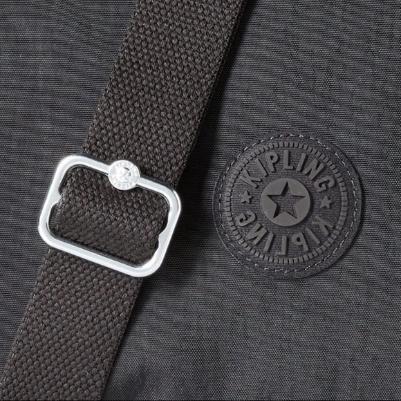 Kipling Eleva Convertible Tote Crossbody Black Nylon Bag w/  Monkey Charm - Picture 9 of 13